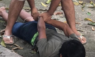 Suspeito de tentar furtar casa é capturado e espancado por moradores em Manaus
