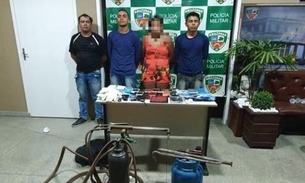 Grupo é preso suspeito de tentar arrombar caixa eletrônico em Manaus