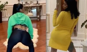  Cardi B e irmã rebolam bumbum gigante ao som de Anitta e MC Mirella