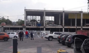 Trabalhador se desequilibra e cai do segundo andar de obra em Manaus 