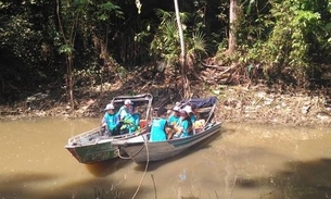 Em Manaus, ação promove mutirão de limpeza na Cachoeira Alta do Tarumã