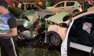 Trio é preso após bater carro roubado de motorista de app em Manaus