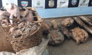 Homens são detidos por vender ilegalmente carnes de animais silvestres no Amazonas