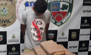 Em Manaus, Homem é preso com R$100 mil em drogas escondidas dentro de cooler