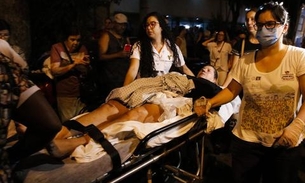 Corpo de Bombeiros já retirou mais de dez corpos de hospital que pegou fogo