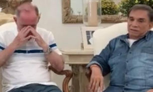 Renato Aragão chora com visita e agradecimento de Dedé Santana; assista