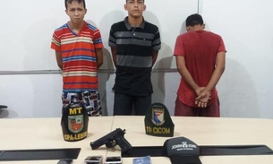 Em Manaus, trio é preso suspeito de cometer assaltos em carro roubado 