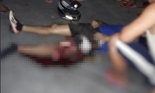 Homem tem perna decepada ao ser atingido por caminhão em Manaus