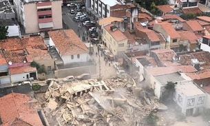 Vídeos mostram desespero após prédio de 7 andares desabar em Fortaleza
