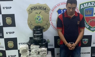 Homem é preso com 14 tabletes de maconha em Manaus 