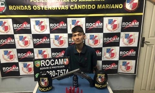 Cadeirante é preso com espingarda e munições em rua de Manaus