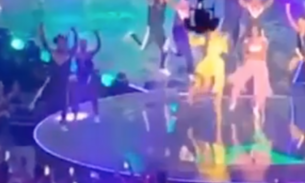 Vídeo: Bailarino despenca de palco durante show de Ivete e Iza