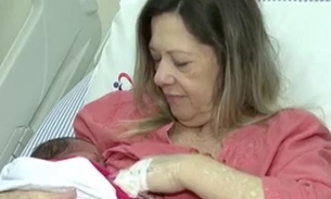 Aos 61 anos, mulher realiza o sonho de ser mãe e dá luz a um menino