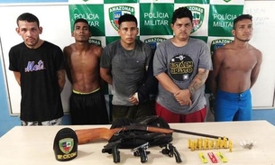 Grupo suspeito de integrar facção é preso com armas em Manaus