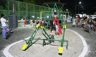 Praça revitalizada é entregue em conjunto da zona Oeste de Manaus 