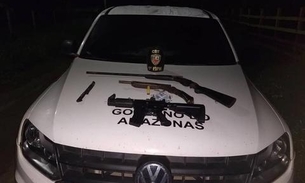 Polícia apreende espingardas em casa abandonada no Amazonas