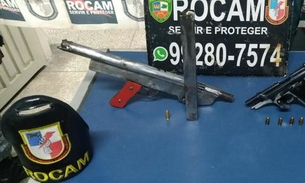 Após denúncias de tiroteio, homem é preso com submetralhadora em Manaus