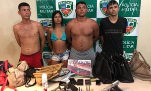 Quarteto armado é preso suspeito de cometer arrastões em Manaus