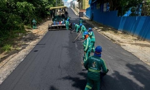 Em Manaus, bairro recebe recapeamento para mais de 15 quilômetros de vias 