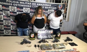 Após denúncia, trio é preso com armas, drogas e dinheiro em Manaus