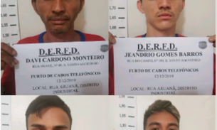Em Manaus, grupo é preso suspeito de roubar cabos de cobre