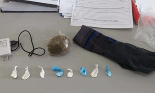 Polícia apreende entorpecentes na área externa da unidade prisional no Amazonas 