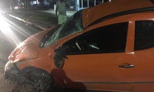 Às vésperas do Natal, idoso sofre acidente grave ao capotar carro em Manaus