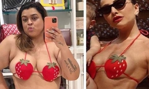 “Morangão suculento”: Preta Gil imita Sabrina Sato com biquíni sexy