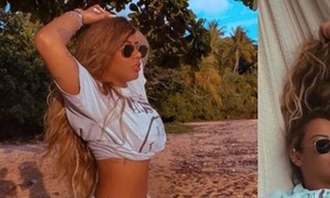 Rafaella Santos posta foto passando mão na barriga e aumenta suspeitas de gravidez