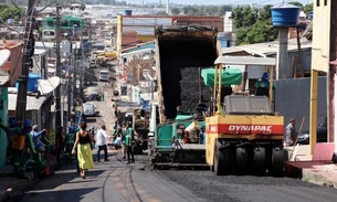 Via do bairro Armando Mendes é recapeada em Manaus