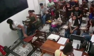 Vídeo mostra homens armados fazendo arrastão em autoescola