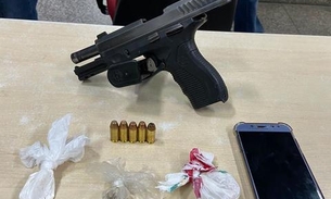 Casal é preso com arma e drogas em casa de Manaus 