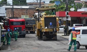 Bairro recebe obras de recapeamento e tapa-buracos em 42 ruas de Manaus