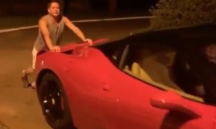 Leonardo aparece empurrando Ferrari em vídeo: 'De que adianta se não põe gasolina?'