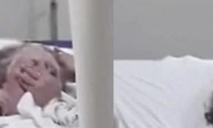 Filha é flagrada tentando asfixiar mãe em hospital; veja vídeo