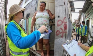 Técnicos visitam famílias de área a ser desapropriada no igarapé do 40