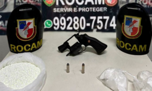 Em Manaus, adolescente tenta fugir mas é preso com arma e drogas