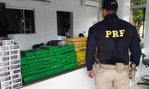 PRF apreende quase 100kg de maconha em bagageiro de ônibus