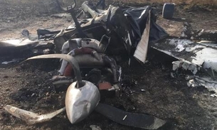 Mulheres morrem carbonizadas após avião cair e explodir em terreno de fazenda