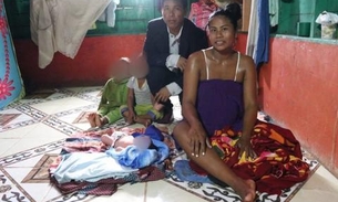 Noiva indígena dá à luz e casamento é feito em casa no Amazonas 