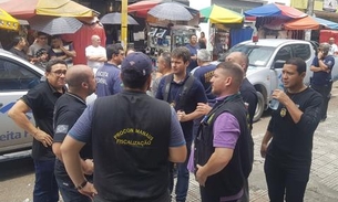 Receita Federal apreende produtos piratas da Apple e Motorola no Centro de Manaus 