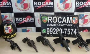 Com 6 armas de fogo carregadas, homens são presos em beco de Manaus