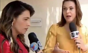Repórteres da Globo e do SBT discutem ao vivo no meio de entrevista; assista