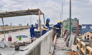 Em Manaus, obras de reparo na ponte de Educandos continuam