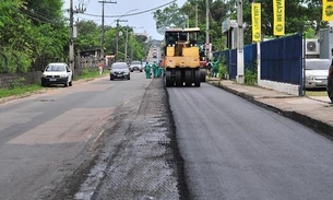  Vias do Planalto e da zona Sul recebem recapeamento em Manaus