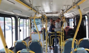  Fiscais verificam limpeza de ônibus e medidas de prevenção ao novo coronavírus em Manaus