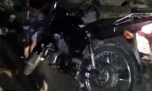 Suspeito de assalto se 'arrebenta' ao cair de moto durante fuga em Manaus