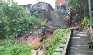 Casal fica gravemente ferido após casa desabar durante chuva em Manaus 