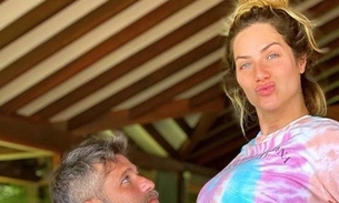 Em quarentena, Giovanna Ewbank surge com barrigão ao lado de Bruno Gagliasso