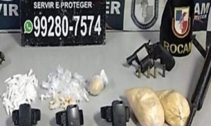  Em Manaus, tornozeleiras rompidas, drogas e armas são apreendidas em residência  